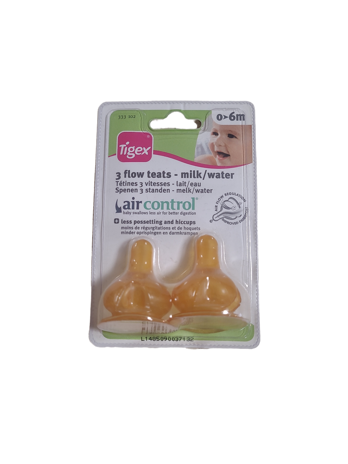 Zuigspenen Air Control Tigex 3 standen 2st 0-6m