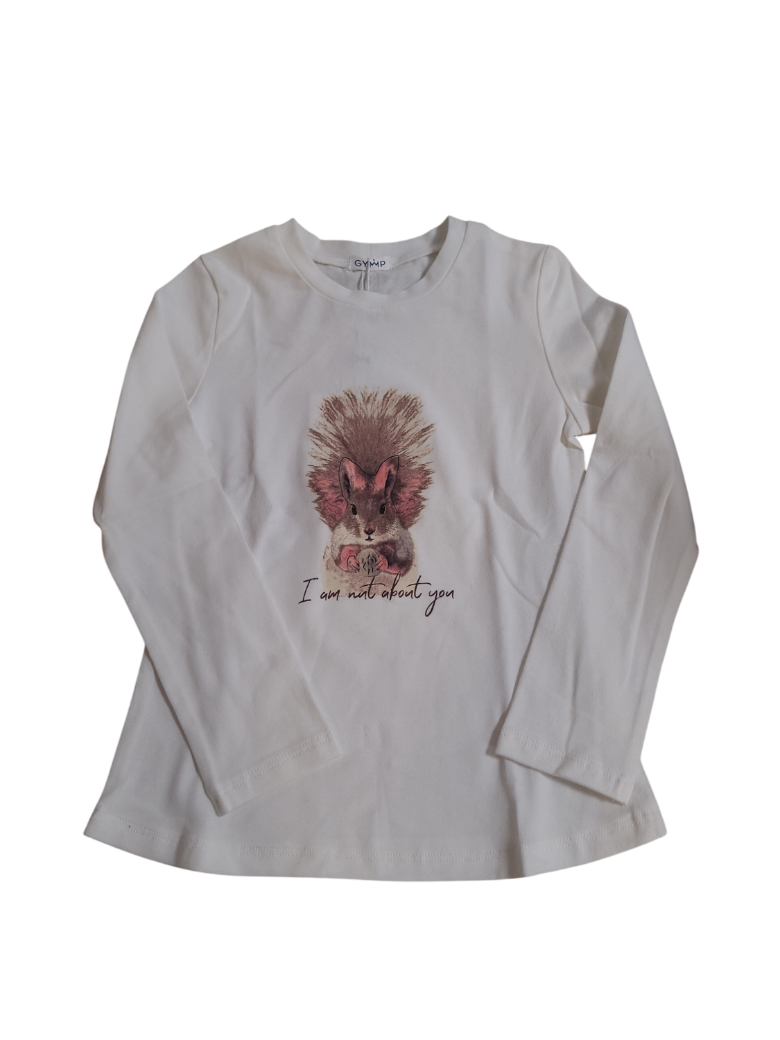 T-shirt L/M &quot;I Am Nut About You&quot; Gymp Ecru