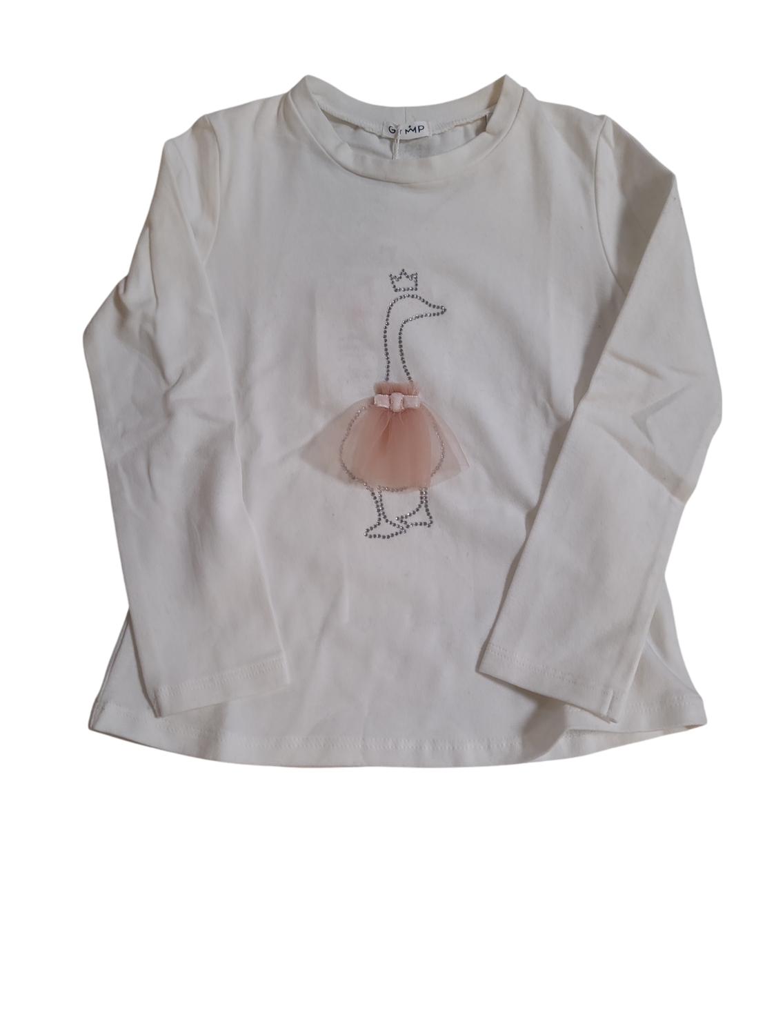 T-shirt L/M &quot;Queen Duck&quot; Gymp Ecru