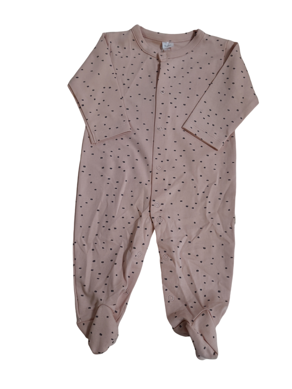 Pyjama /Voetjes Petit Oh! Oudroze Bedrukt