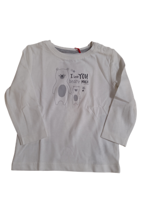 T-shirt L/M &quot;I Love You Beary Much&quot; S-Oliver Ecru