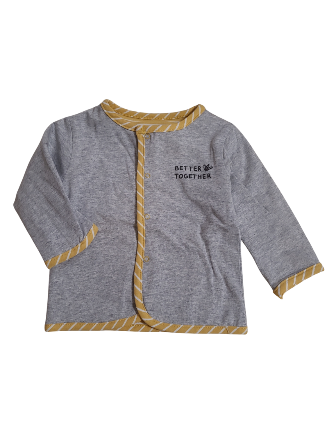 Gilet Omkeerbaar &quot;Better&quot; Together&quot; Zero 2 Three Oker/Grijs Gestreept