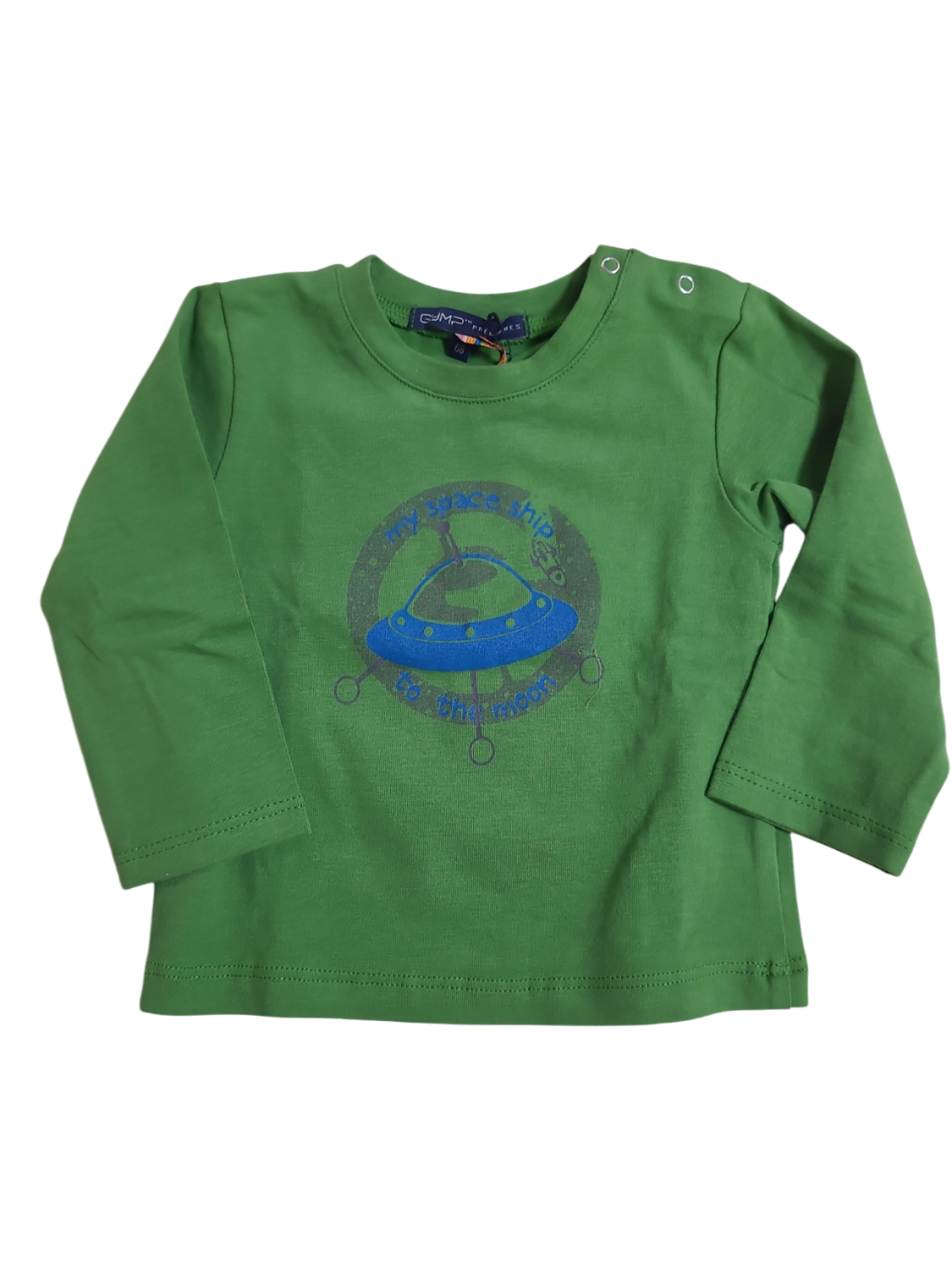 T-shirt L/M &quot;My Space Ship&quot; Gymp Groen