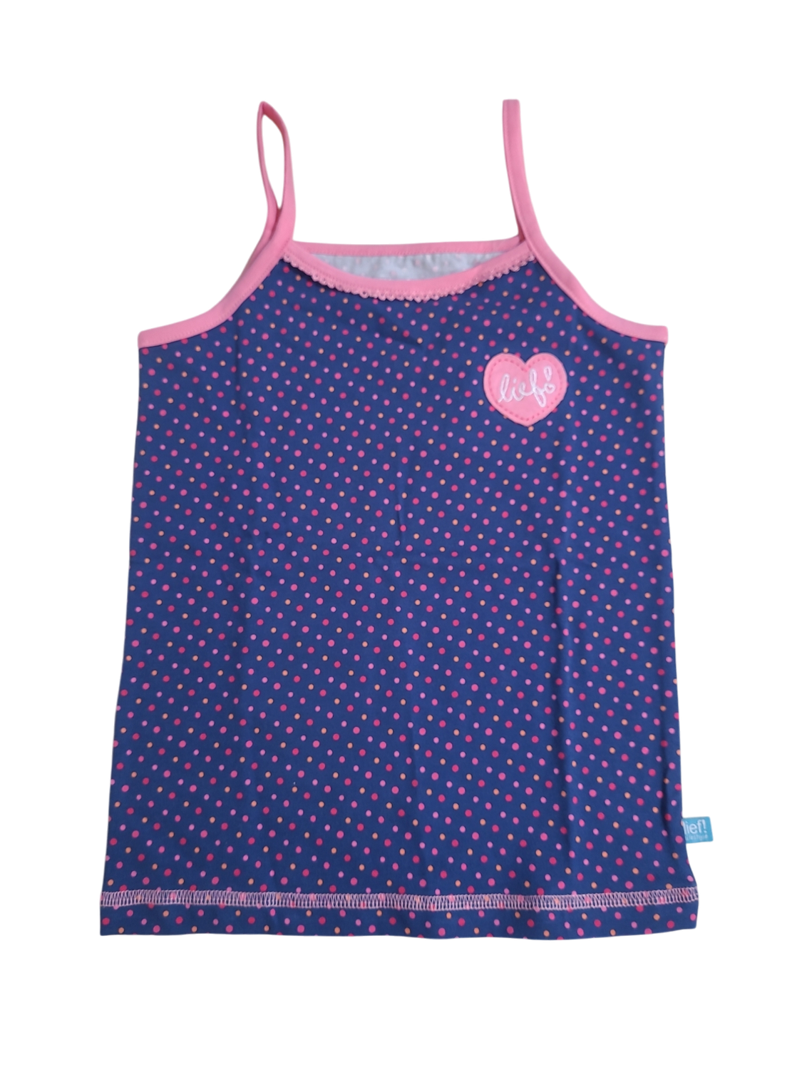 Hemdje &quot;Dots&quot; Lief Blauw/Roos