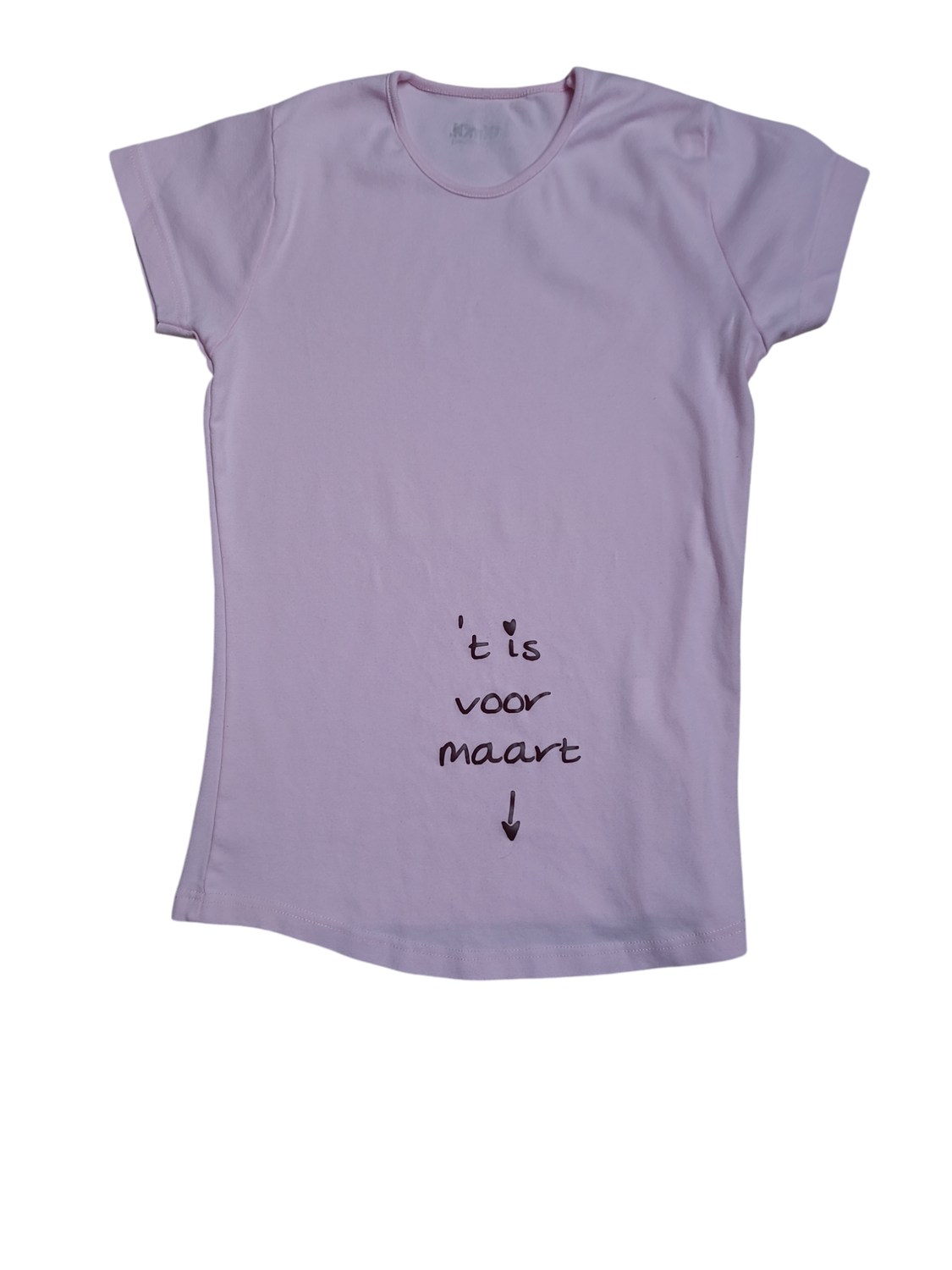 T-shirt K/M &quot;&#39;T Is Voor Maart&quot; Kelmoi Roos