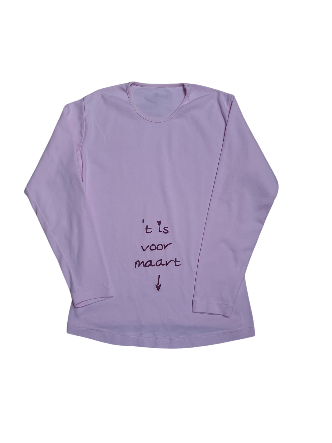 T-shirt L/M &quot;&#39;T Is Voor Maart&quot; Kelmoi Roos