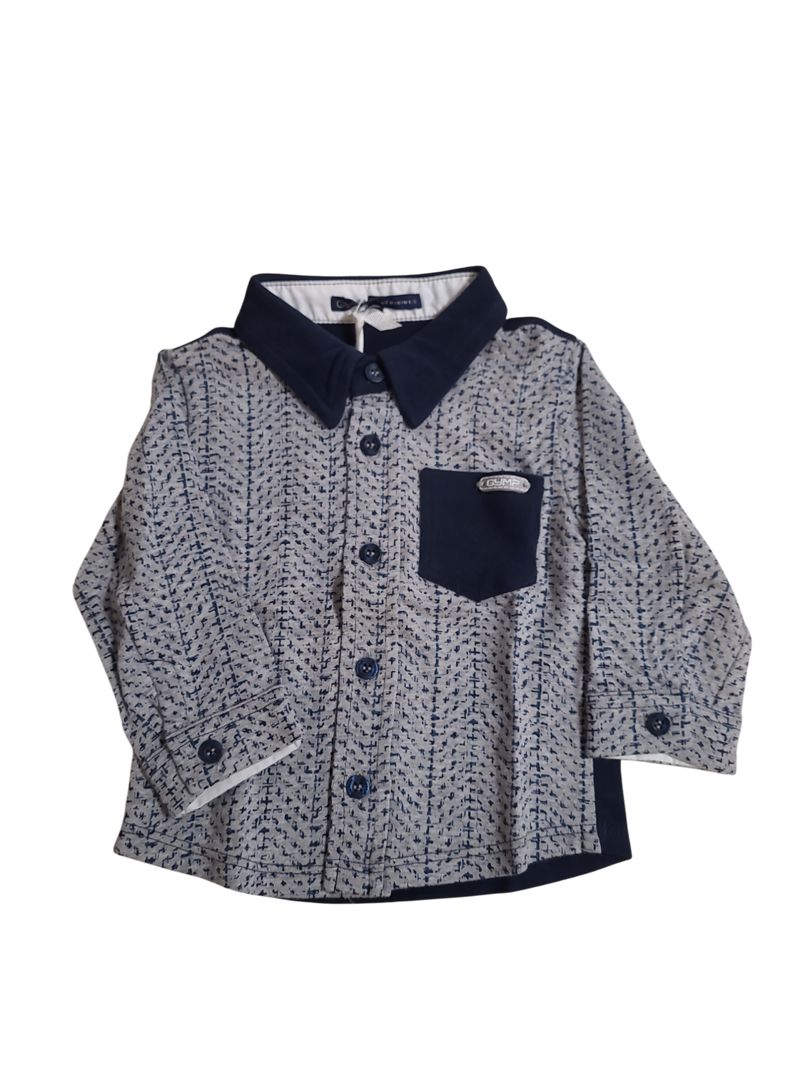 Hemd/Polo Gymp Blauw Bedrukt