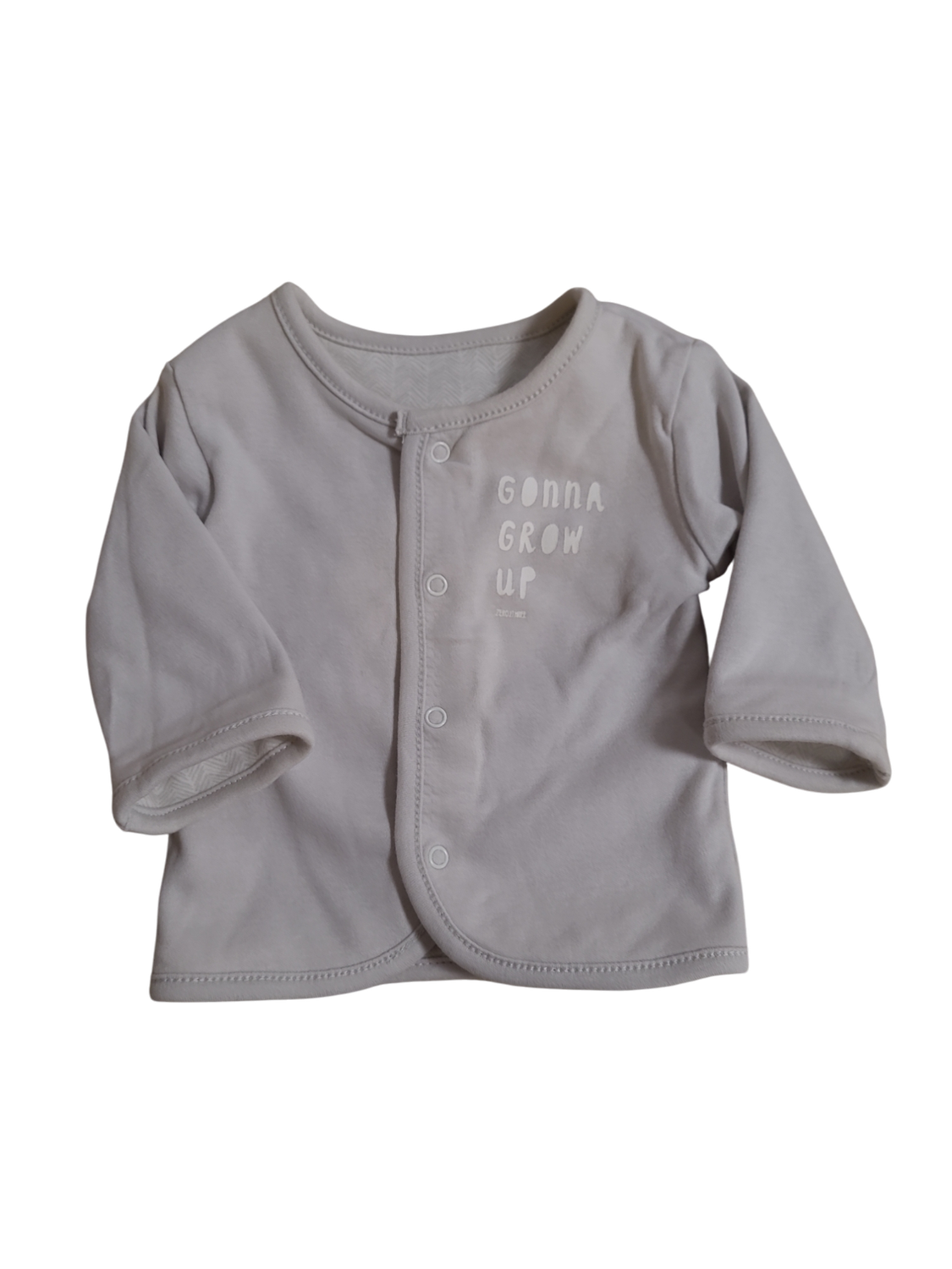 Gilet Omkeerbaar &quot;Gonna Grow Up&quot; Zero 2 Three&quot; Lichtgrijs