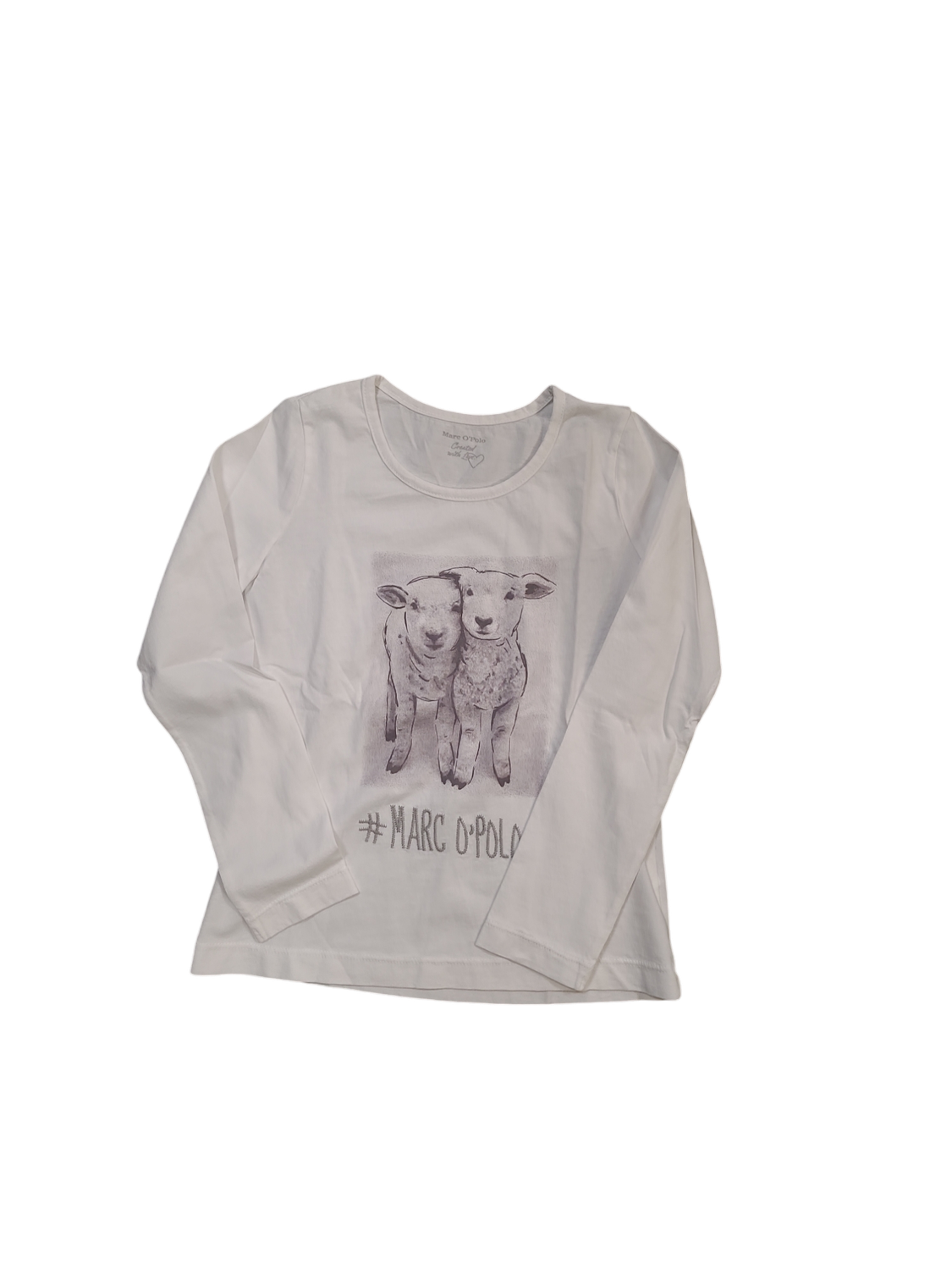 T-shirt L/M &quot;Schapen&quot; Marc O&#39;Polo Wit