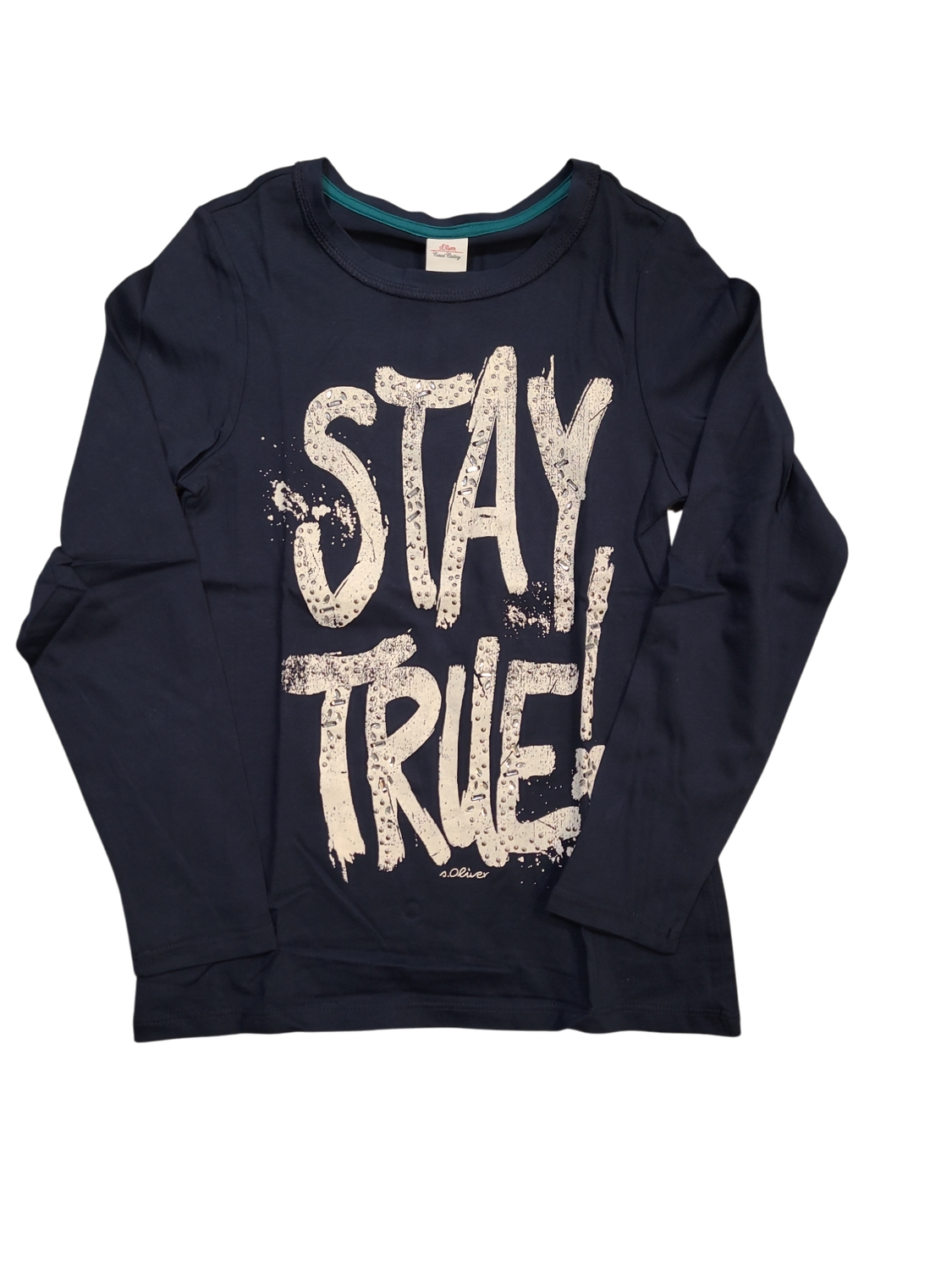 T-shirt L/M &quot;Stay True&quot; S-Oliver Donkerblauw