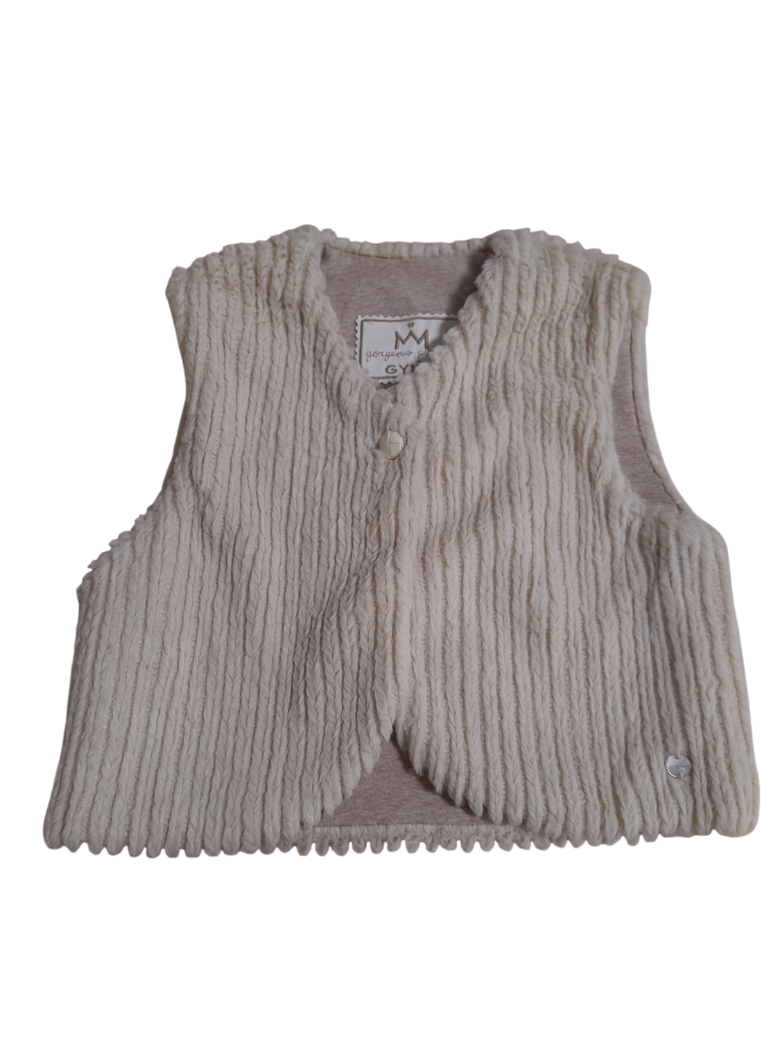 Bodywarmer Fluffy Gymp Ecru