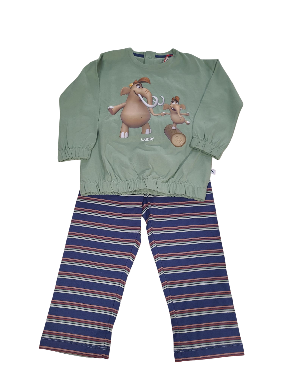 Meisjes Pyjama &quot;Mammoet&quot; Woody Groen