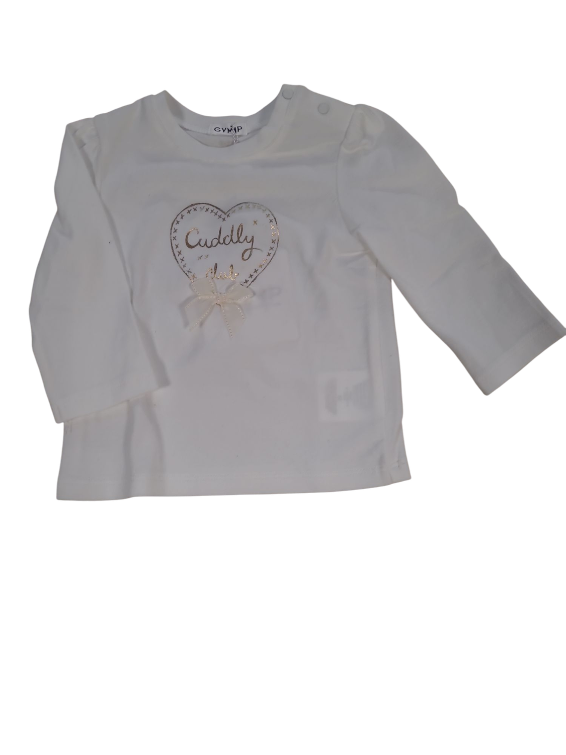 T-Shirt L/M &quot;Cuddly Club&quot; Off White