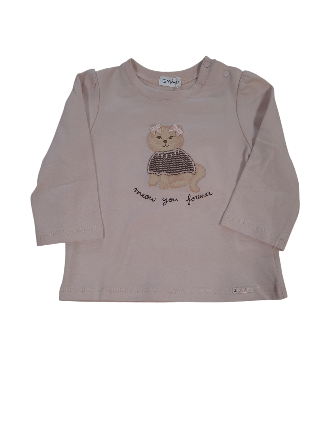 T-Shirt L/M &quot;Meow You For Ever&quot; Gymp Old Rose