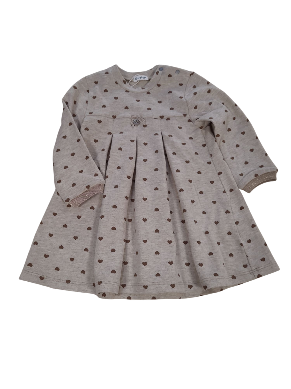 Kleed &quot;Hartjes&quot; Gymp Beige/Bruin