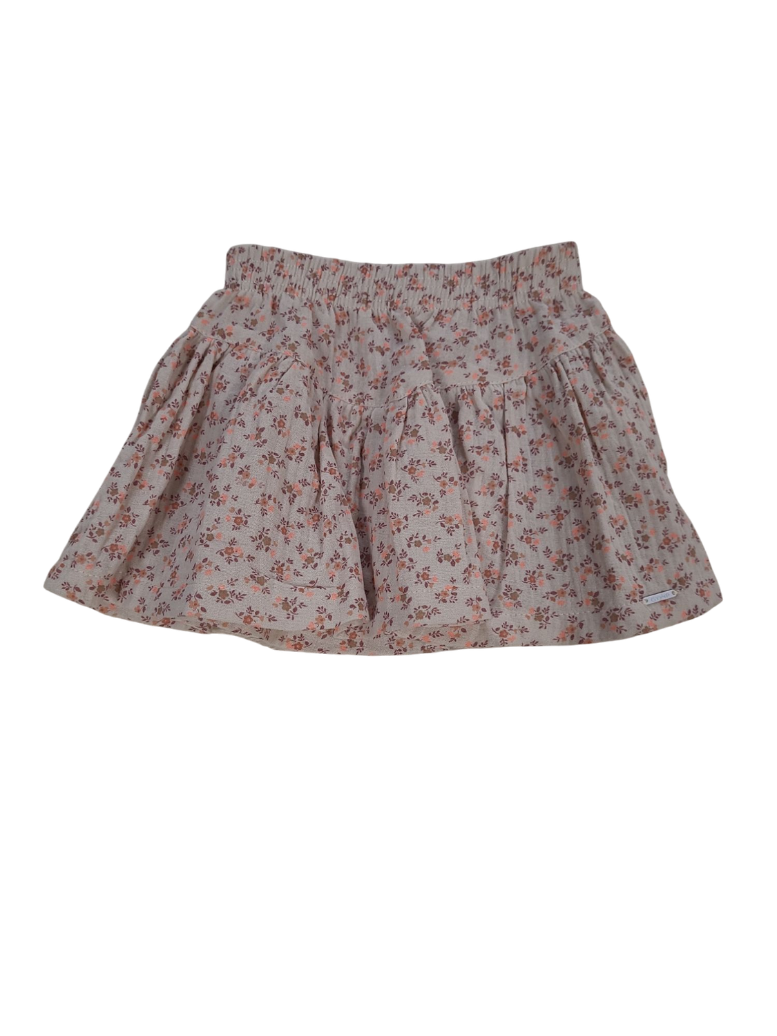 Rok &quot;Bloemetjes&quot; Gymp Beige/Bruin