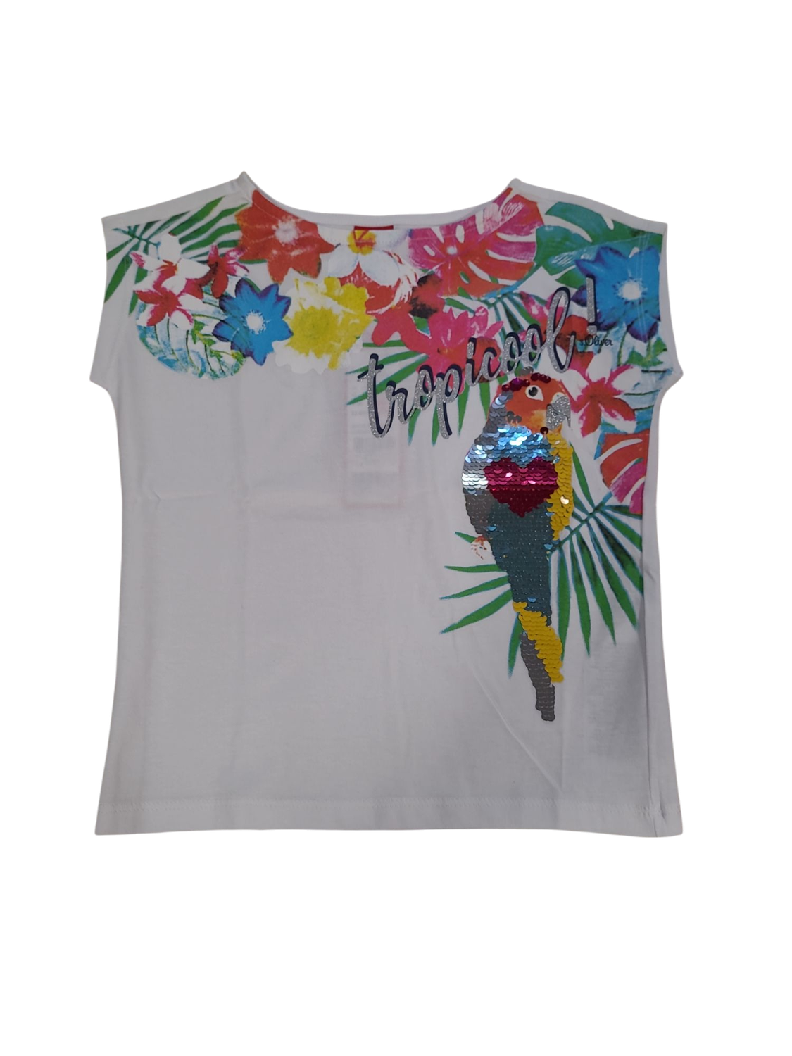 T-shirt Z/M &quot;Tropicool&quot; S-Oliver Wit