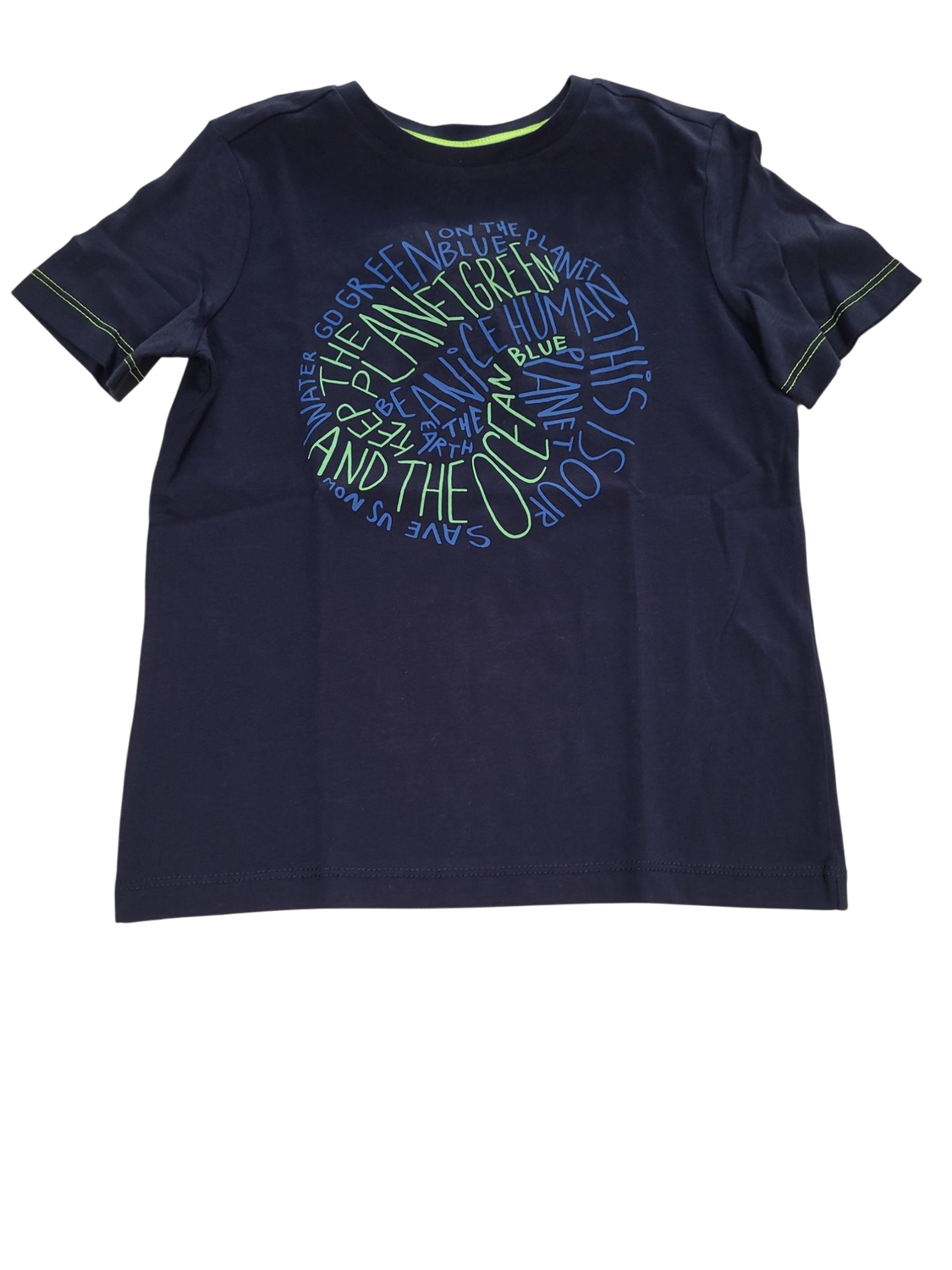 T-shirt &quot;Keep The Planet Green&quot; S-Oliver Donkerblauw