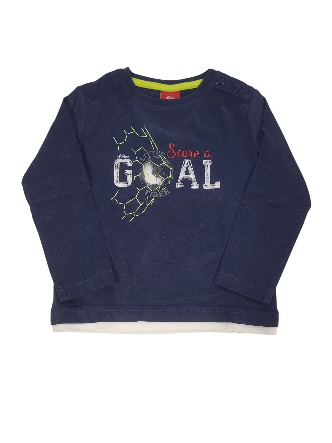 T-shirt L/M &quot;Goal&quot; S-Oliver Donkerblauw