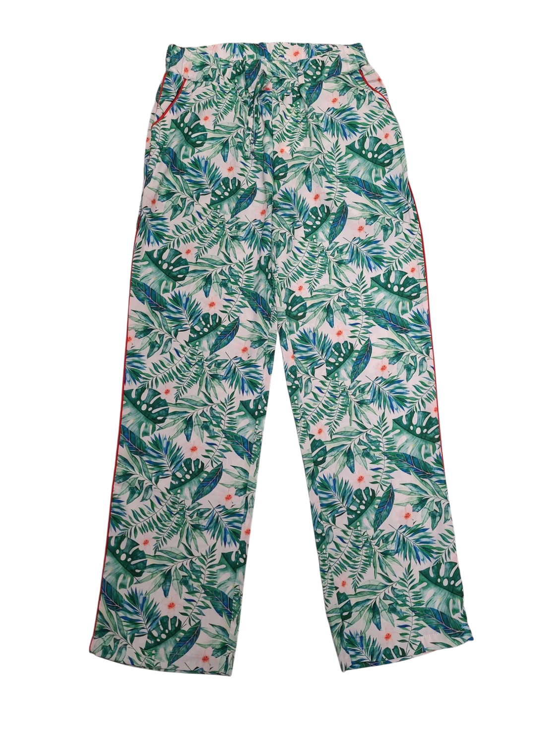Losse Broek &quot;Leaves&quot; Someone Groen Bedrukt