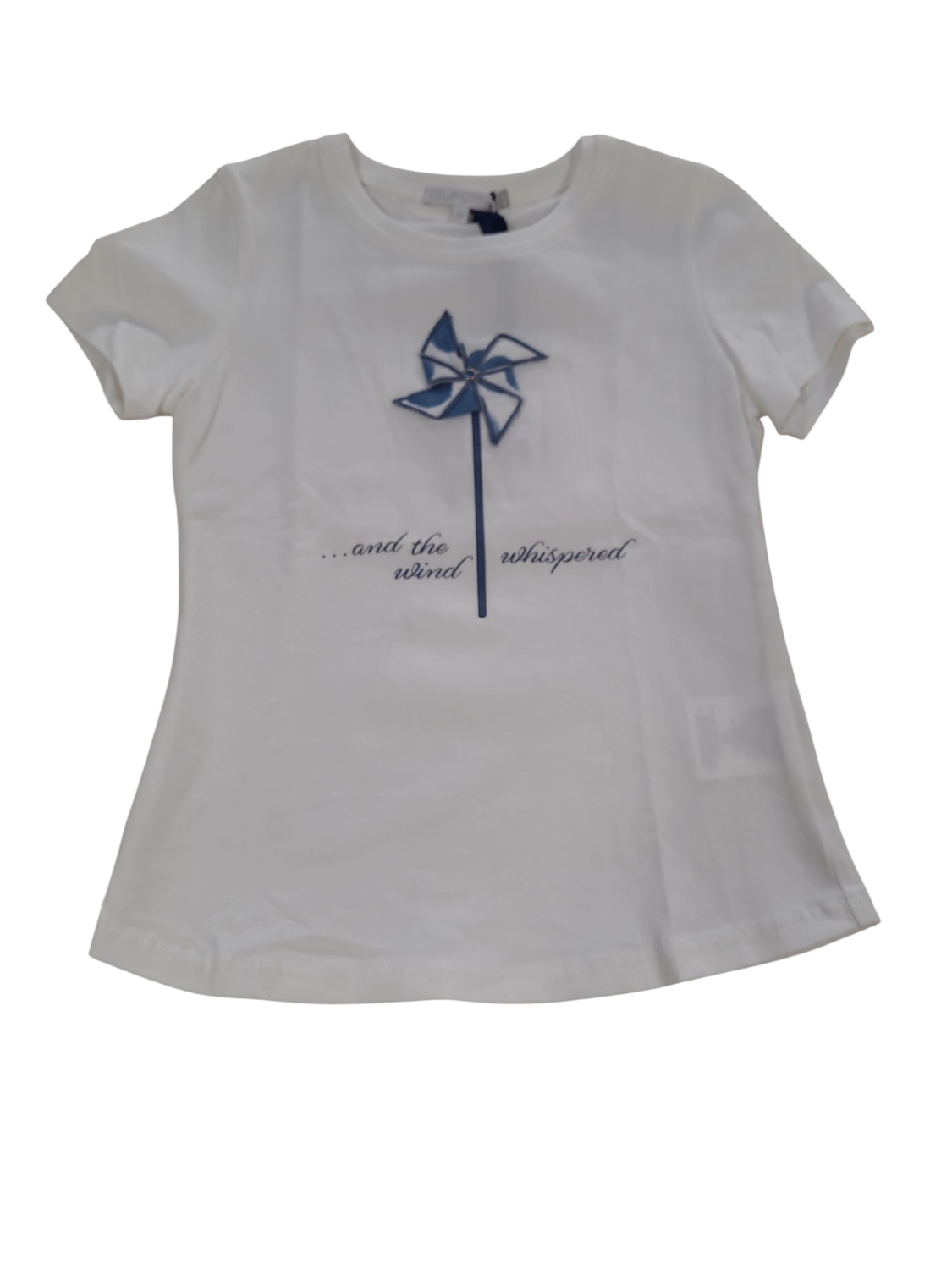 T-shirt &quot;And The Wind Whispered&quot; Gymp Wit/Marine