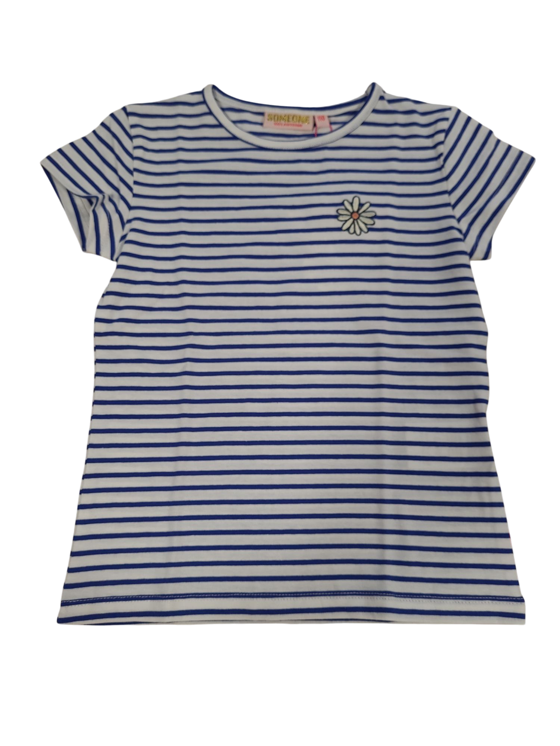 T-shirt &quot;Margriet&quot; Someone Blauw Gestreept