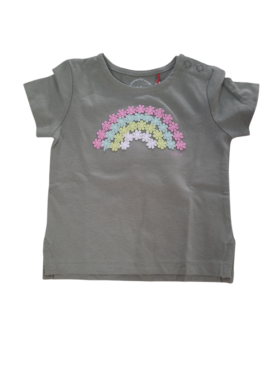 T-shirt &quot;Bloemenboog&quot; S-Oliver Kaki