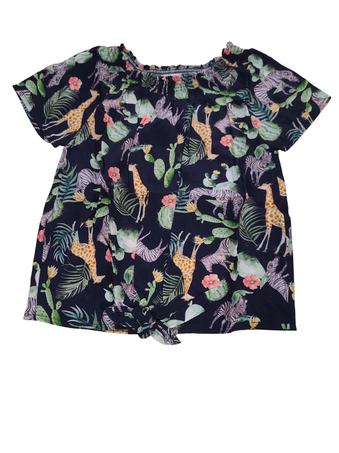 T-shirt Knoop &quot;Safari&quot; S-Oliver Zwart Bedrukt