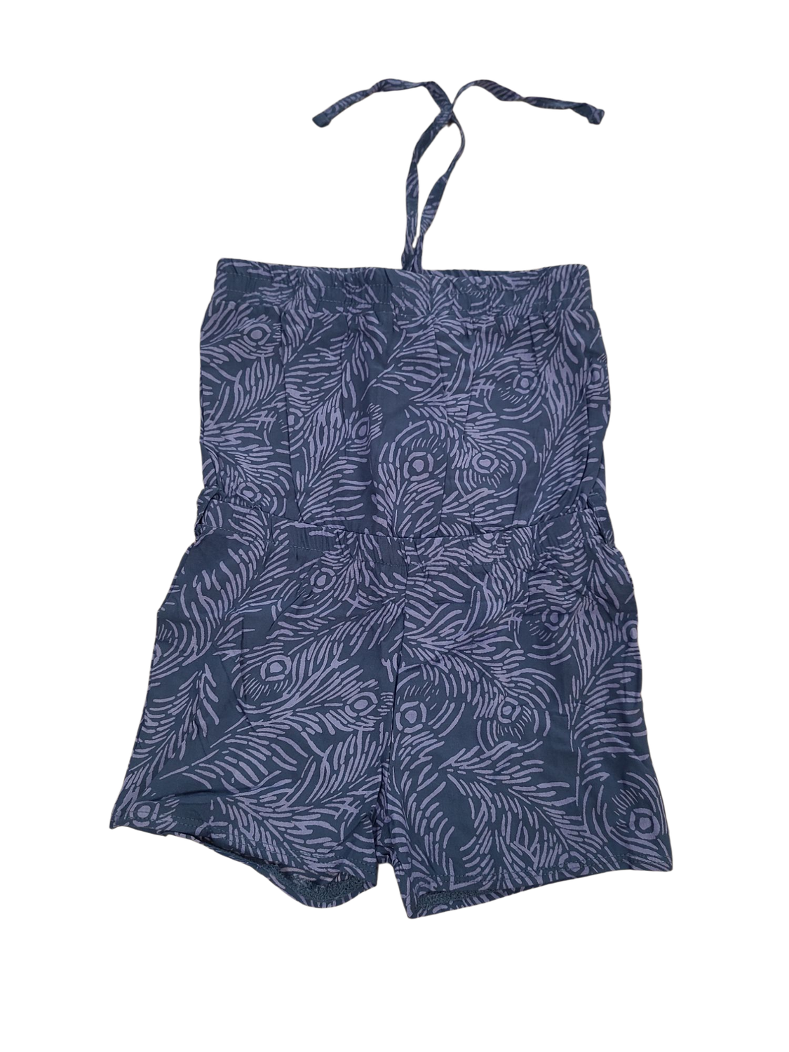 Jumpsuit/Short Strapless Quapi Blauw Bedrukt