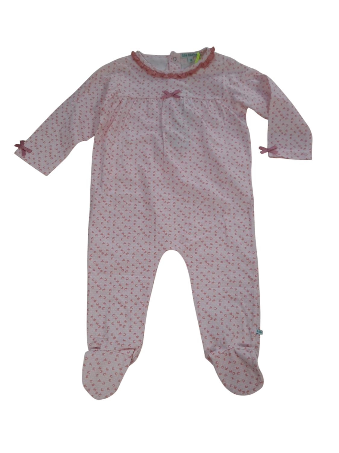 Pyjama Bla Bla Bla Roos Bedrukt