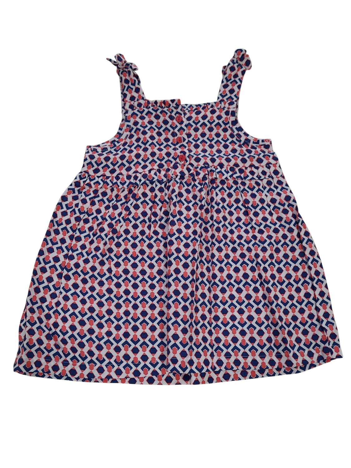 Kleed UBS2 Koraal/Blauw Bedrukt