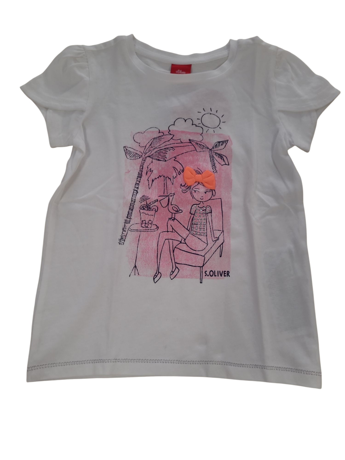 T-shirt Strikje S-Oliver Wit