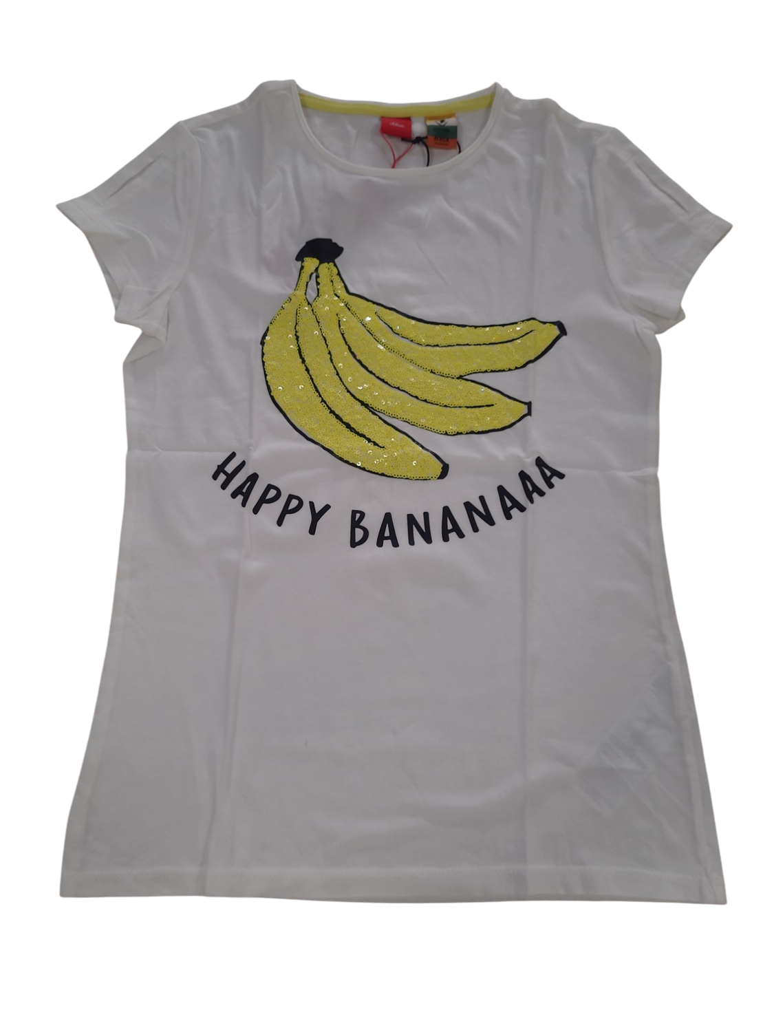 T-shirt &quot;Happy Bananaaa&quot; S-Oliver Wit