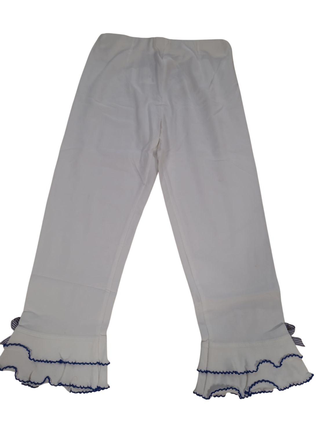 Legging Ruches/Strikje Gymp Wit/Blauw