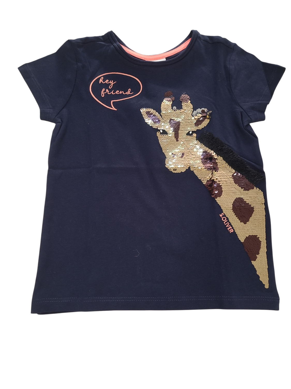 T-shirt &quot;Hey Friend&quot; S-Oliver Donkerblauw