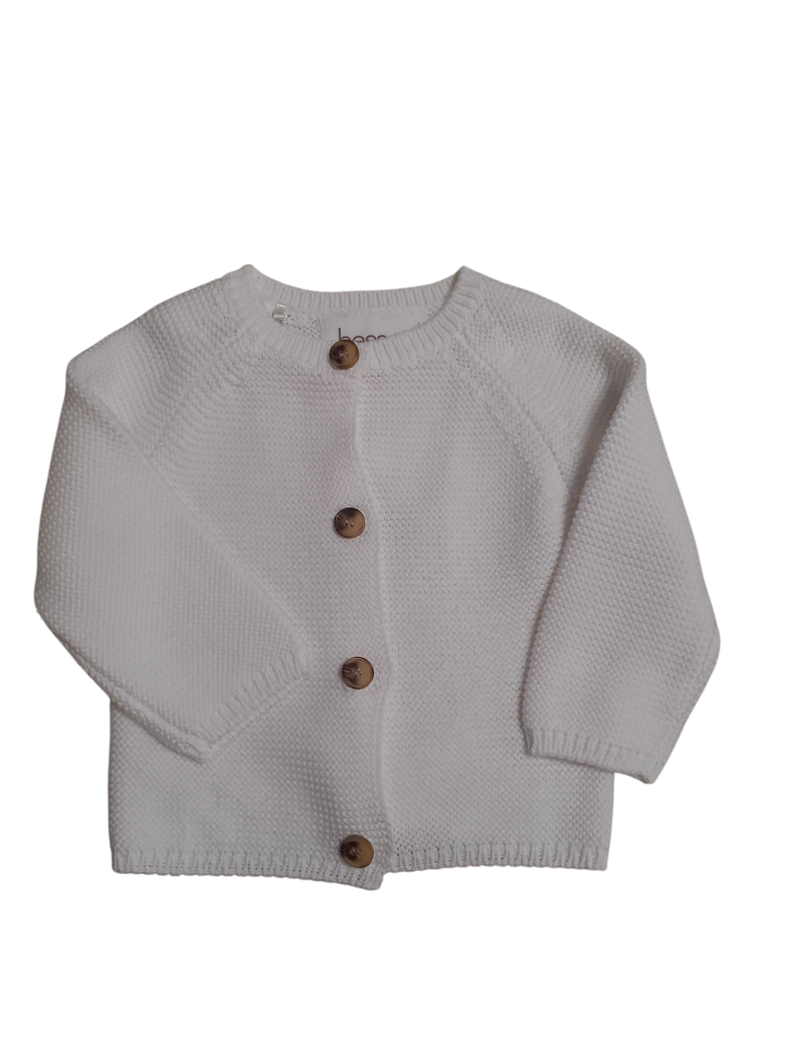 Gebreide Gilet Knopen Bess Wit