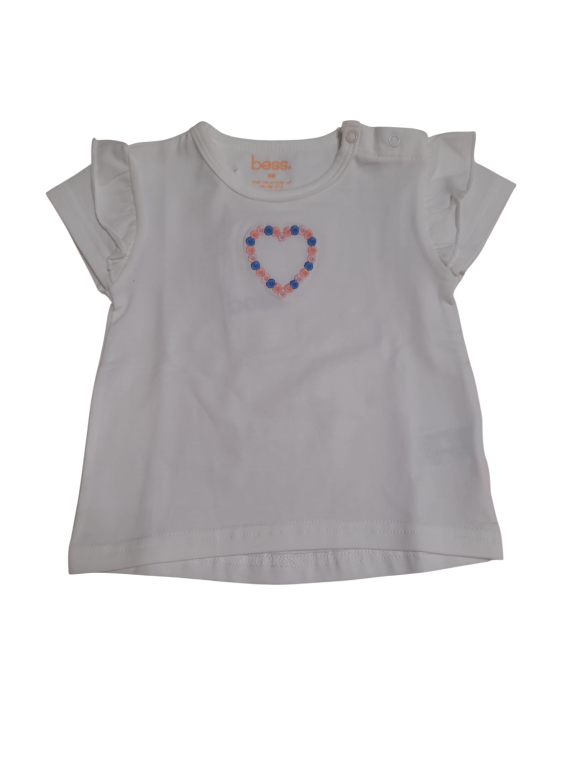 T-shirt &quot;Hartje&quot; Bess Wit