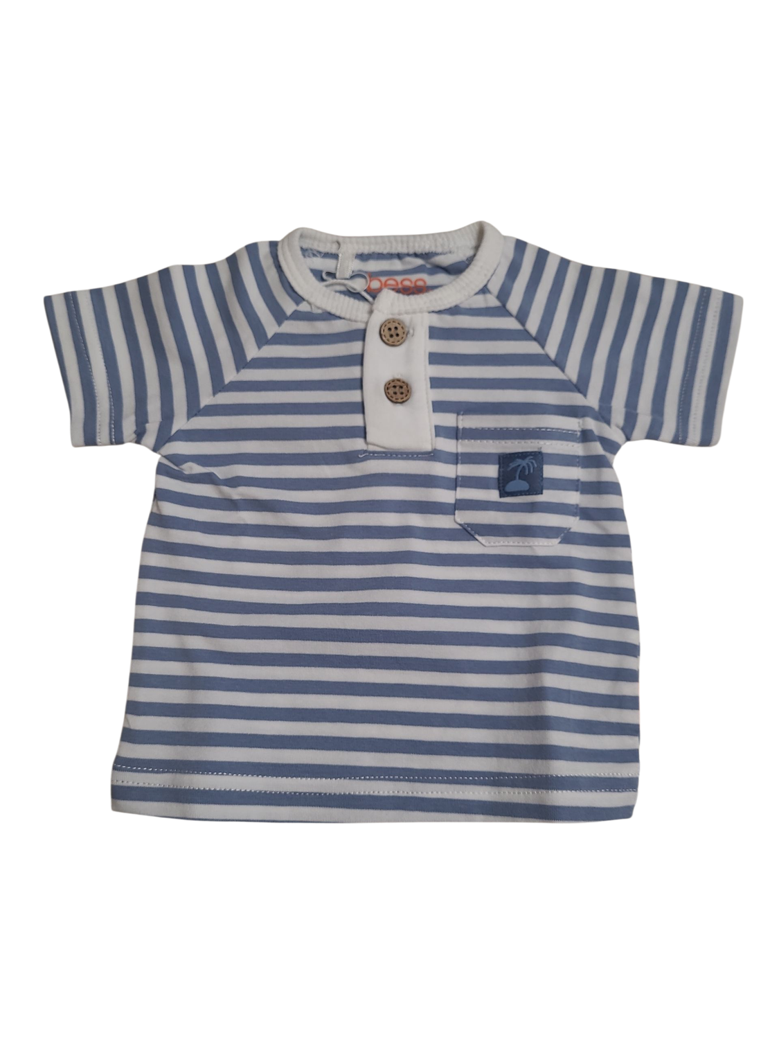 T-shirt Bess Blauw/Wit Gestreept