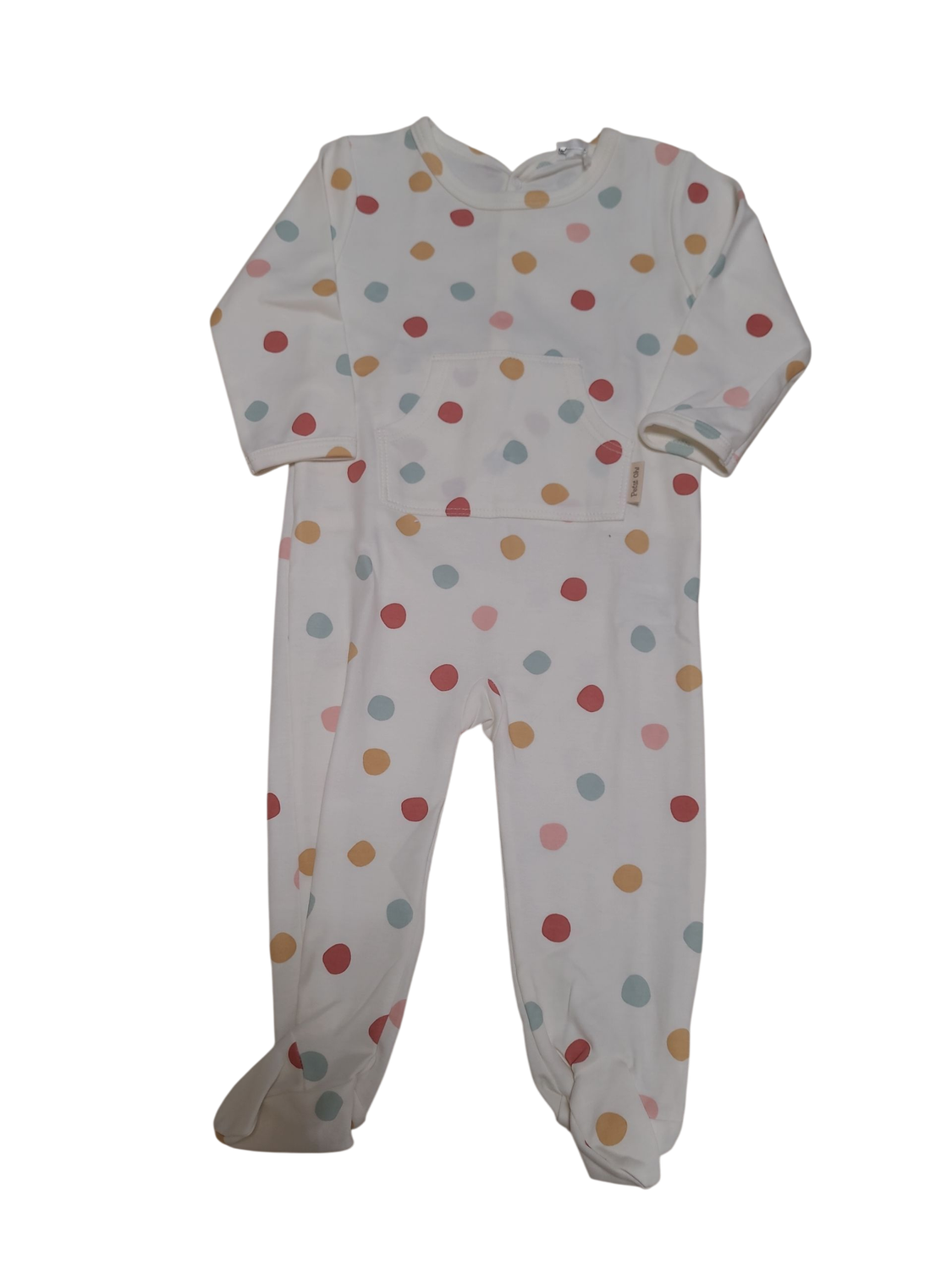 Pyjama/Voetjes Bollen Petit Oh! Off White