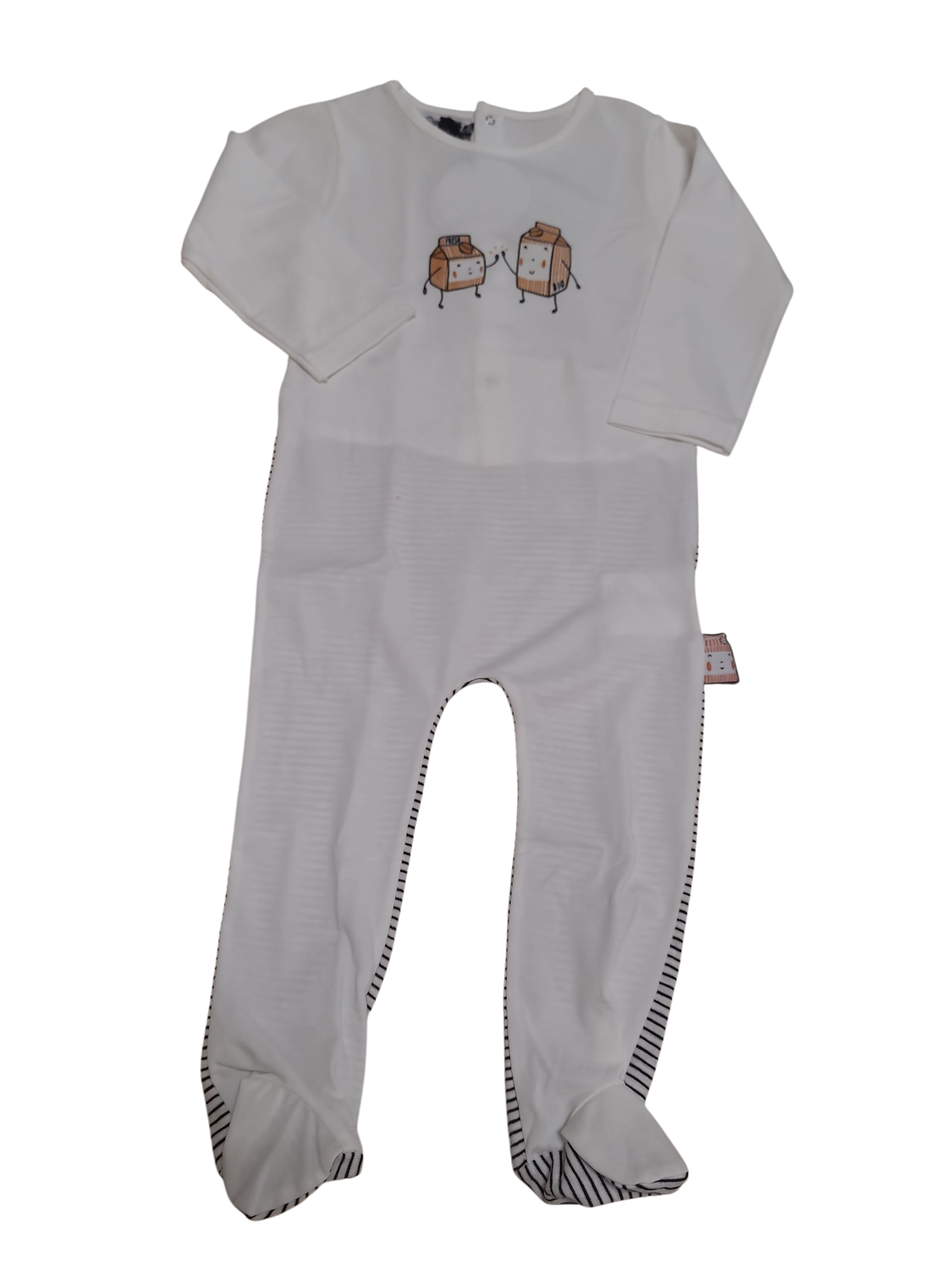 Pyjama /Voetjes &quot;Milk&quot; Zero 2 Three Off White