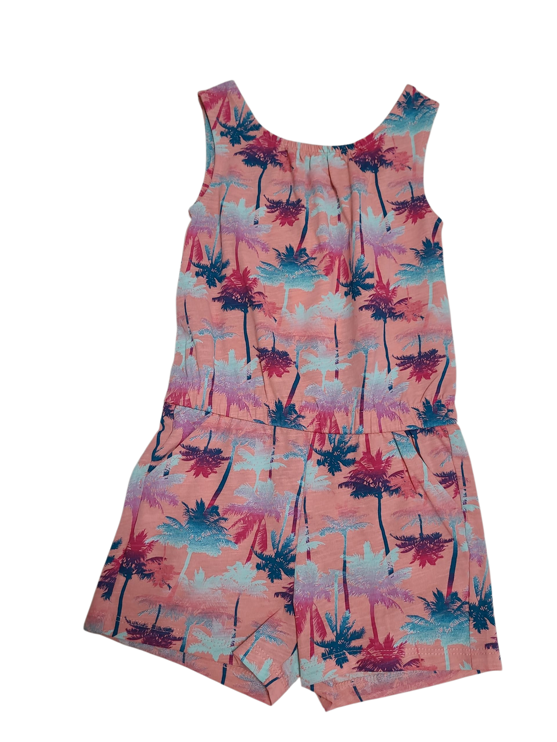 Jumpsuit/Short &quot;Palmbomen&quot; S-Oliver Koraal Bedrukt