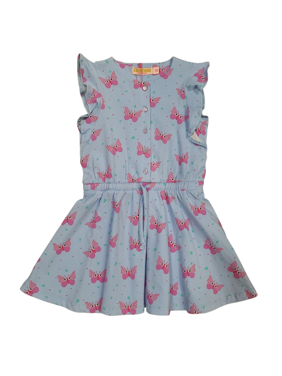 Kleed &quot;Vlinders&quot; Someone Lichtblauw