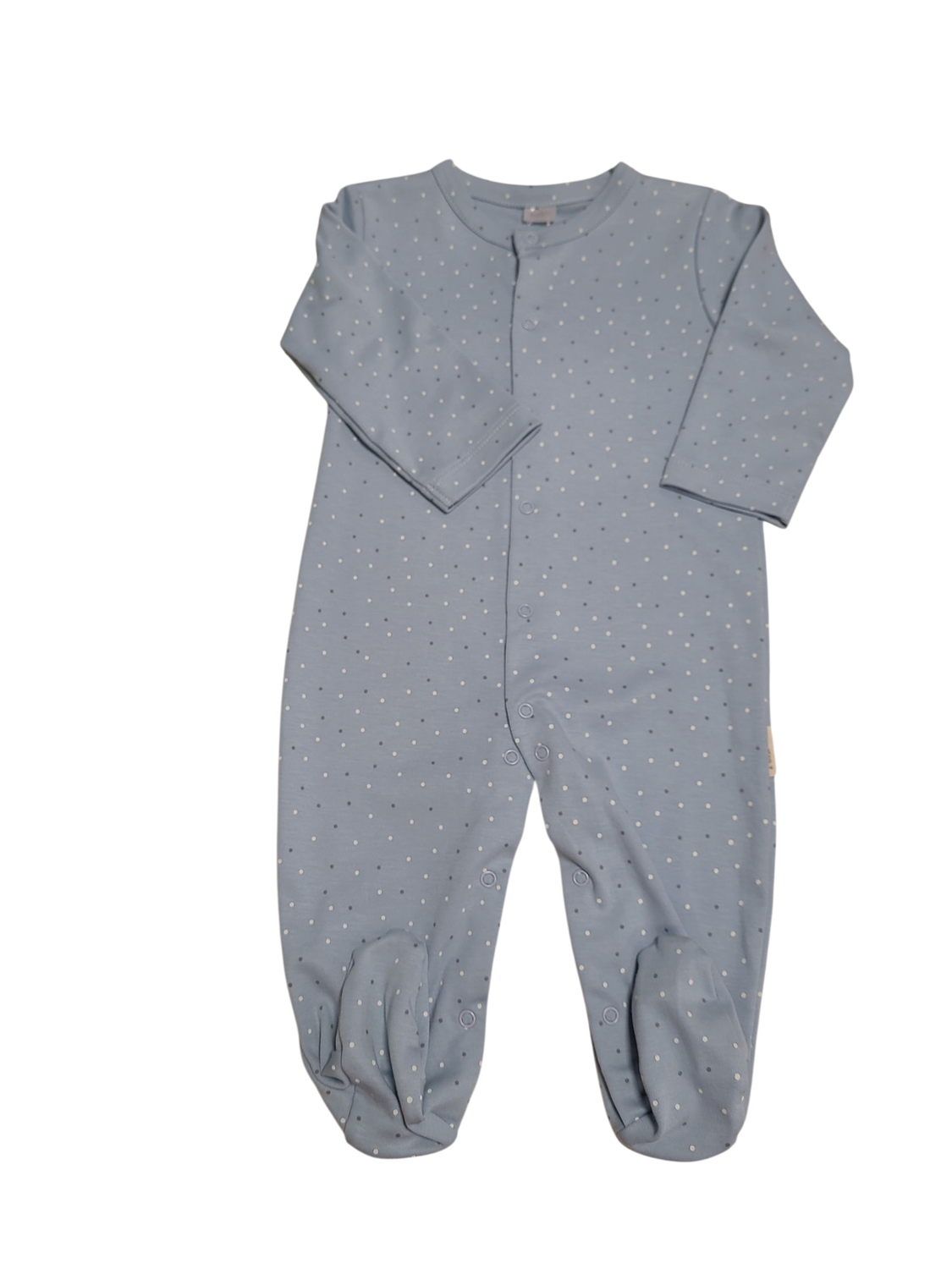Pyjama/Voetjes &quot;Stippen&quot; Petit Oh! Blauw