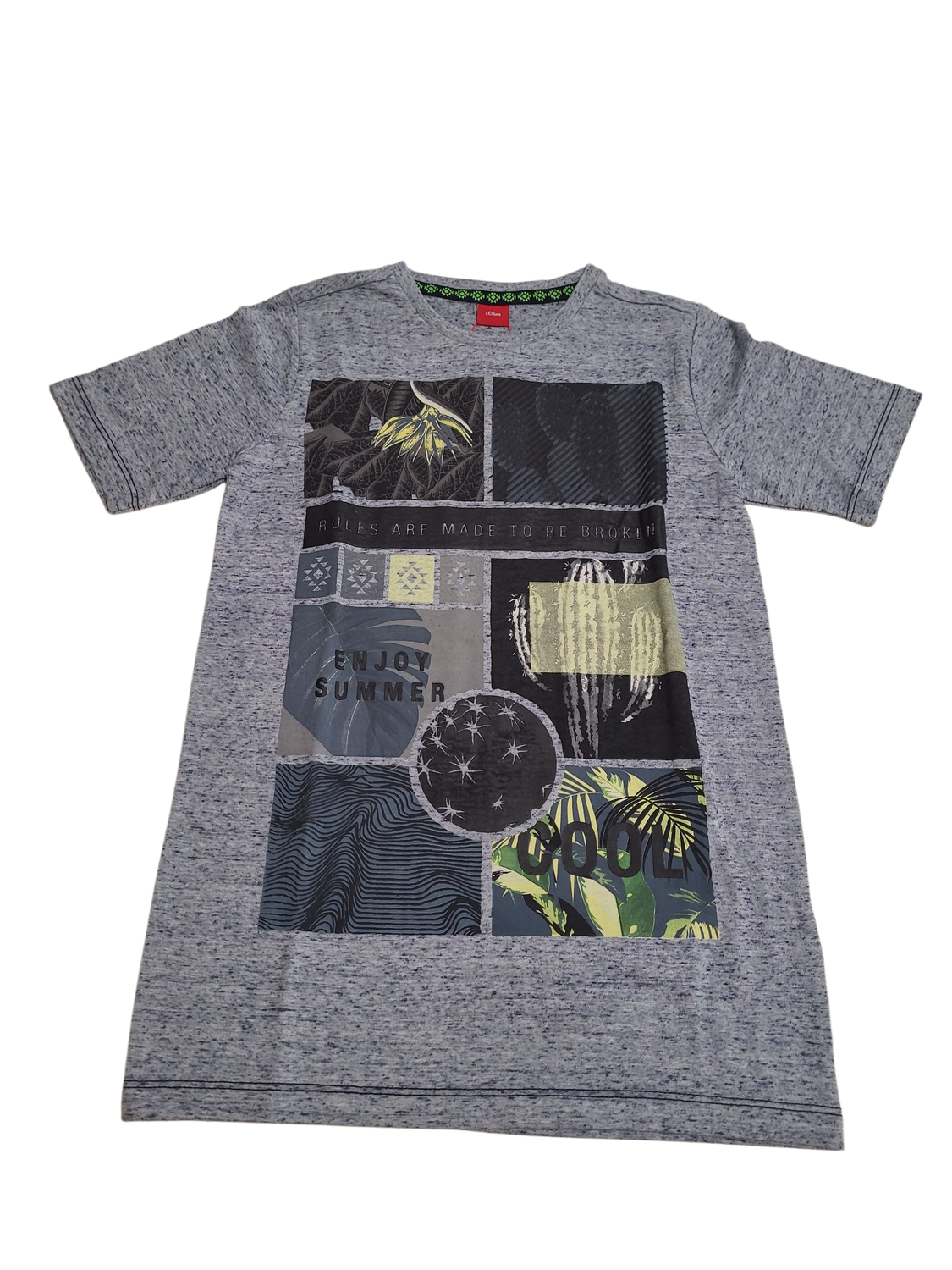 T-shirt &quot;Enjoy Summer&quot; S-Oliver Grijs