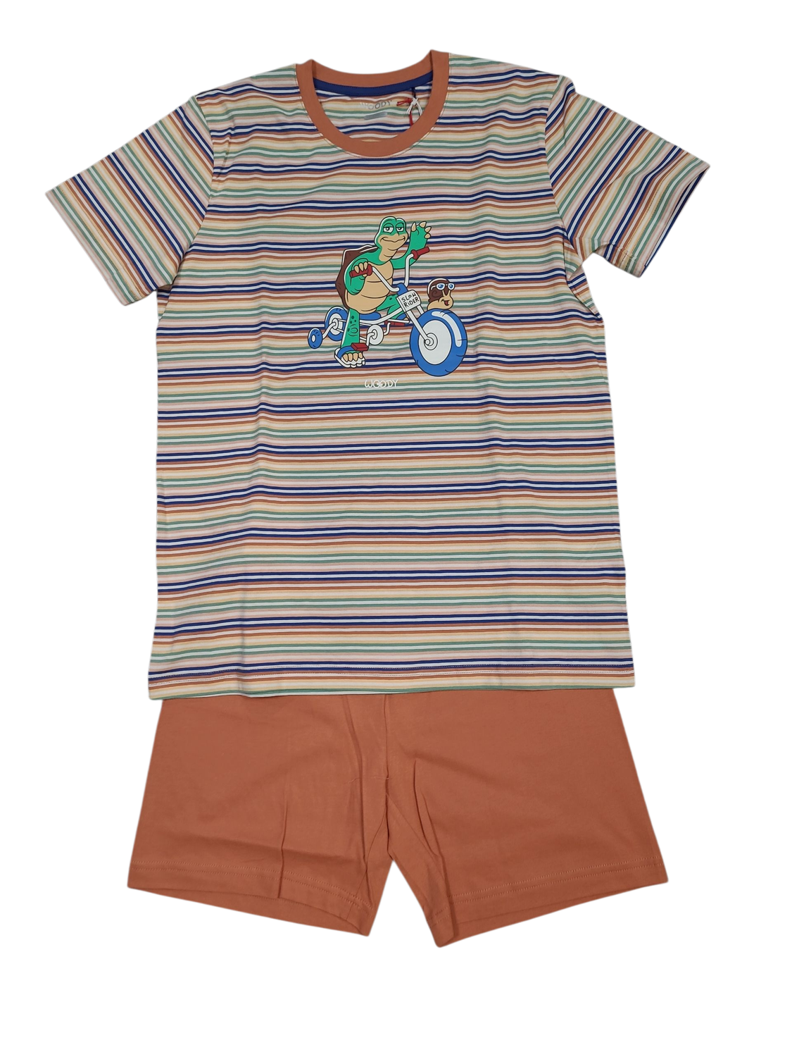 Jongens Pyjama K/M &quot;Schildpad&quot; Multi Gestreept