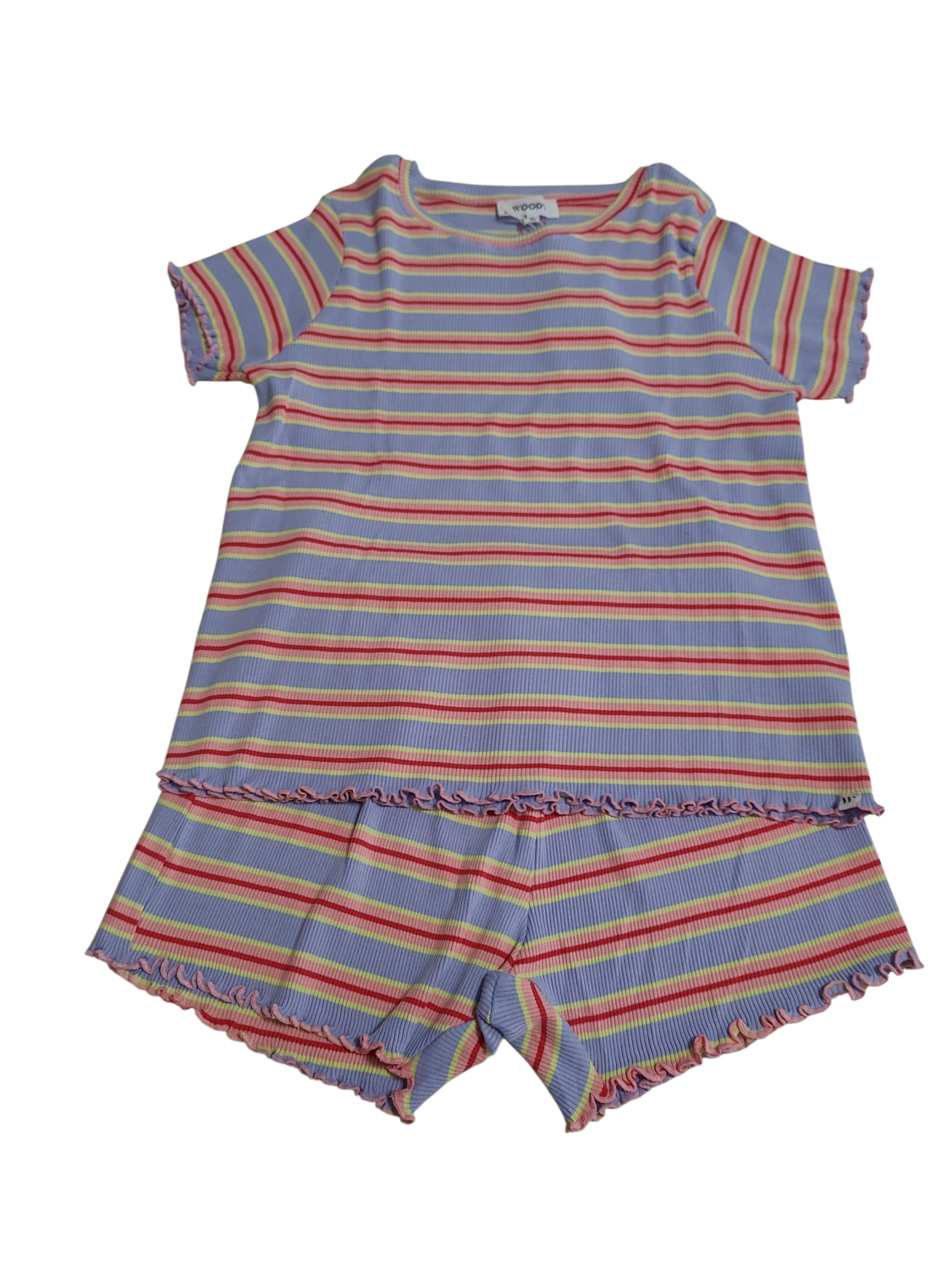 Meisjes Pyjama K/M  Woody Multi Gestreept