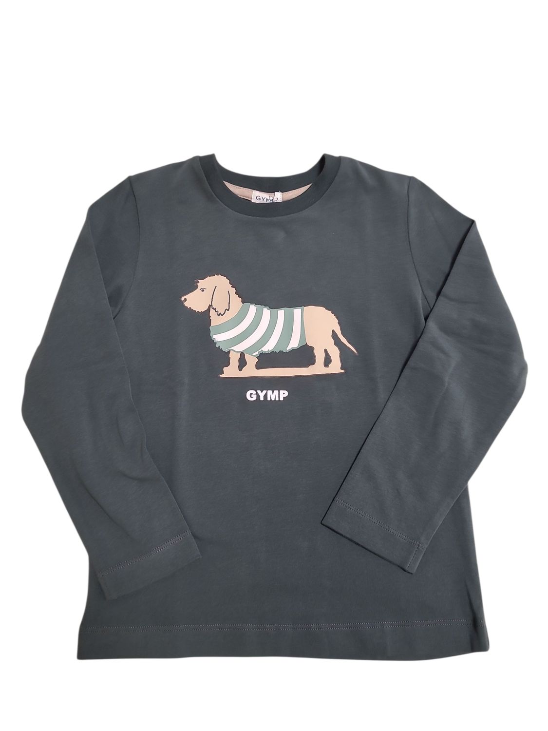 T-shirt L/M &quot;Dog&quot; Gymp Groen