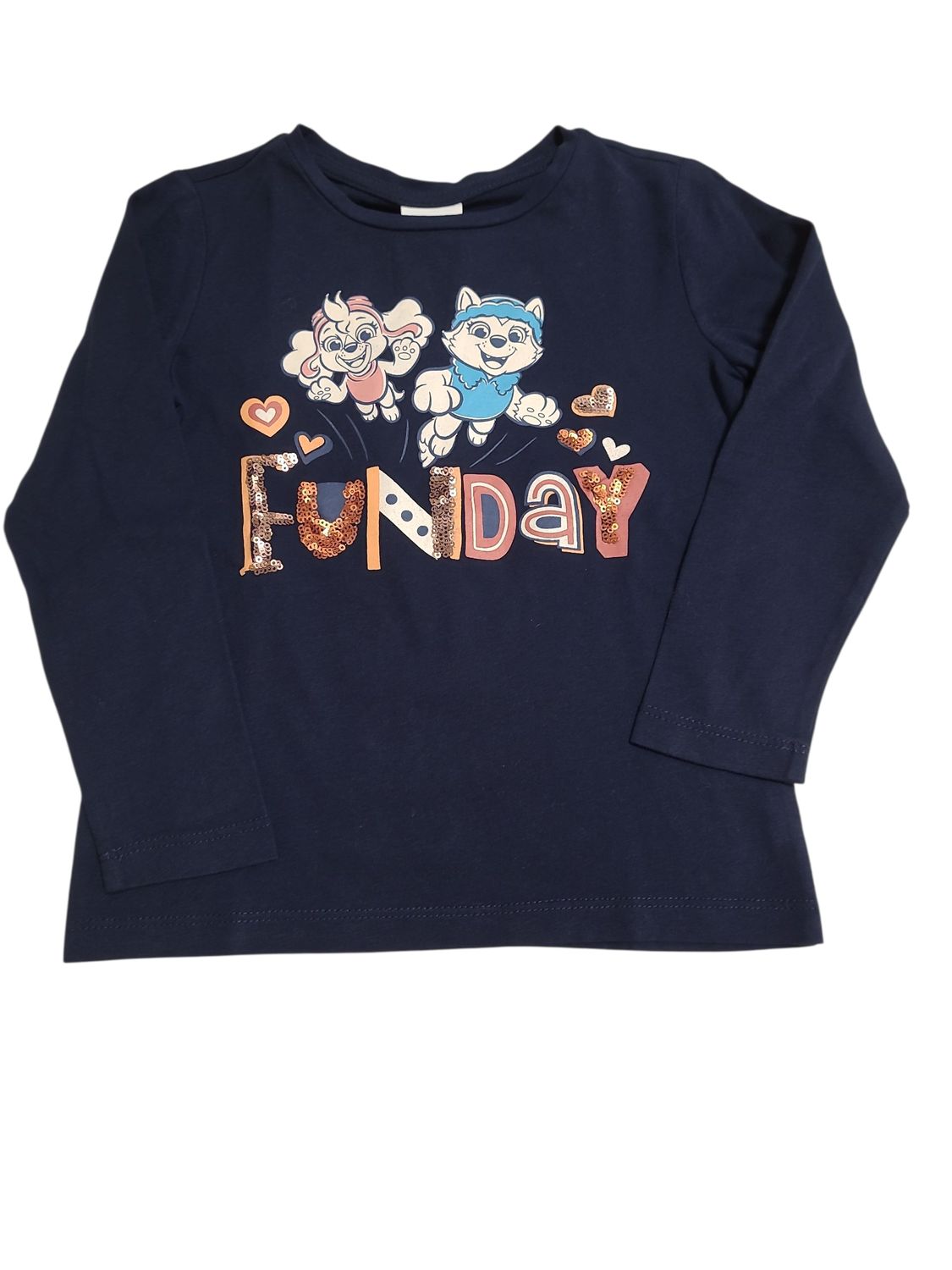 T-shirt L/M &quot;Funday&quot; S-Oliver Donkerblauw