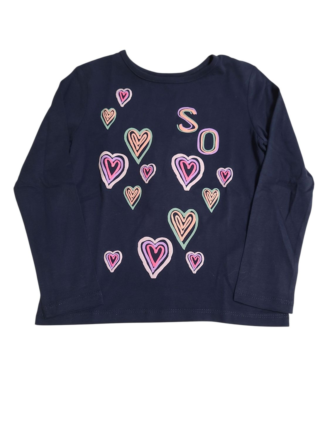 T-shirt L/M &quot;SO Hartjes&quot; S-Oliver Donkerblauw