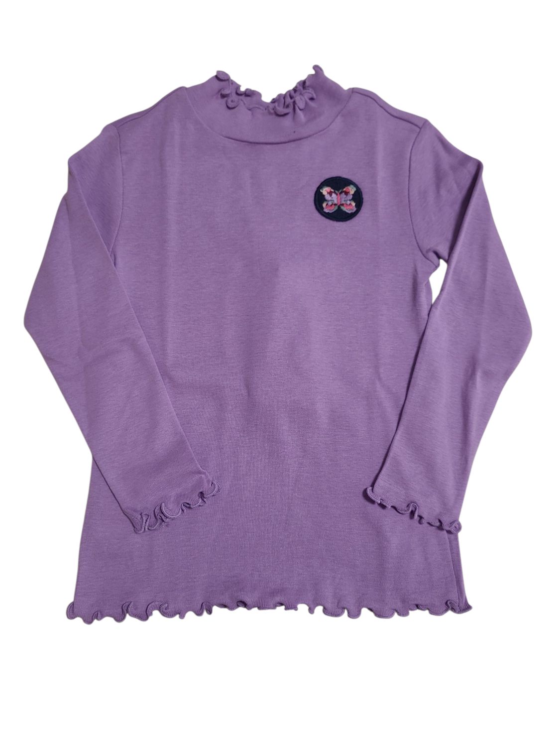 T-shirt L/M Opstaand Kraagje &quot;Vlinder&quot; S-Oliver Lila